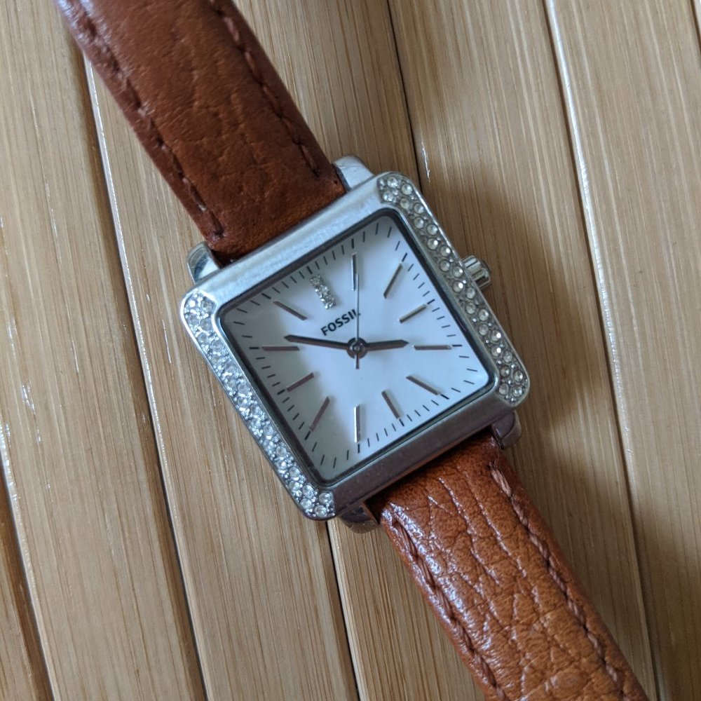 Fossil Watch with Leather Strap